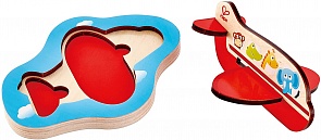 Вкладыши 3D деревянные Самолет (Hape, E1611_HP)